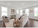Bright and inviting living room with neutral tones, wood floors, and plenty of natural light at 1505 Patchings Ln, Knightdale, NC 27545