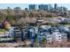 This aerial view displays the unique exterior design of the residences at 618 Velma Hopkins Ln, Raleigh, NC 27603