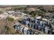 Attractive aerial view showcasing the neighborhood's layout and nearby buildings at 618 Velma Hopkins Ln, Raleigh, NC 27603