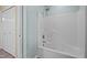 Bathroom with a shower/bathtub and a white showerhead at 2723 New Sharon Church Rd, Hillsborough, NC 27278