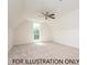 Spacious bedroom with vaulted ceilings, ceiling fan, and carpet at 4905 Hidden Pasture Way, Zebulon, NC 27597