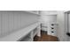 A custom pantry with shelving, drawers, and countertop space offers plenty of storage at 4909 Hidden Pasture Way, Zebulon, NC 27597