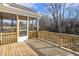 The screened porch has natural light and a peaceful view at 69 Browning Mill Dr, Wendell, NC 27591