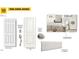 Front entry door and interior door samples, with 3 inch baseboard at 305 Chestnut Oak Ln, Lillington, NC 27546