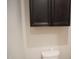 Toilet and dark brown wall cabinets at 1850 Gillburg Road, Henderson, NC 27537