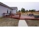 Large deck with seating area overlooking backyard at 1850 Gillburg Road, Henderson, NC 27537