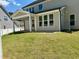 Spacious backyard with grass, a covered patio, and views of neighboring homes at 9113 Dupree Meadow Dr # 41, Angier, NC 27501