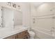 Modern bathroom with soaking tub, marble vanity, and updated fixtures at 9009 Meadow Pointe Ct, Wake Forest, NC 27587