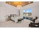 Spacious bedroom with wood accent ceiling and large window at 9009 Meadow Pointe Ct, Wake Forest, NC 27587