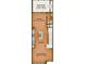 Floorplan shows a kitchen, dining room, living room, powder room, and uncovered rear deck at 1156 Cottonsprings Dr, Wendell, NC 27591
