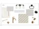 Modern bathroom showcasing patterned tiles, a stylish vanity, sleek fixtures, and contemporary lighting at 316 Firefly Overlook, Pittsboro, NC 27312