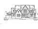 Detailed architectural drawing showcasing the exterior elevation of the home with key measurements and design elements at 316 Firefly Overlook, Pittsboro, NC 27312