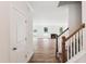 Bright dining room with hardwood floors and chandelier at 83 Artic Circle, Garner, NC 27529