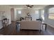Living room with hardwood floors and neutral color palette at 176 Van Winkle St, Lillington, NC 27546