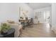 Bright home office with modern desk, comfortable chairs, and stylish decor at 4015 Elk Creek Ln, Raleigh, NC 27612