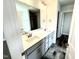 Main bathroom showcasing double sink vanity with framed mirrors at 122 Southern Estates Dr, Sanford, NC 27330