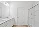 Bathroom with double vanity and walk-in shower at 234 Chestnut Oak Ln, Lillington, NC 27546