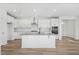 Open concept kitchen and living area with hardwood floors at 234 Chestnut Oak Ln, Lillington, NC 27546