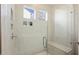 Bathroom shower with glass door, tiled walls, a showerhead, and built-in seating at 52 Gander Dr, Benson, NC 27504