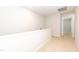Hallway with neutral carpeting and paint. Access to other rooms at 565 Marthas View Way, Wake Forest, NC 27587