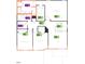 Upstairs floor plan highlighting bedrooms, bathrooms, and a primary suite at 466 Saint Clair Dr, Fuquay Varina, NC 27526