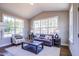 Bright living room with vaulted ceilings, comfortable seating, and large windows offering natural light at 3102 Castlerock Dr # 2, Burlington, NC 27215