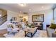 Spacious living room boasts fireplace, hardwood floors, comfortable seating, and plenty of natural light at 3102 Castlerock Dr # 2, Burlington, NC 27215