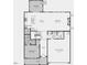Layout of the first floor with kitchen, sunroom, and garage at 736 Heathered Farm Way, Apex, NC 27523