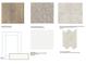 Interior design options of flooring, backsplash, countertops, and tile selections at 736 Heathered Farm Way, Apex, NC 27523