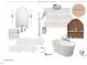 Primary suite bathroom design featuring a soaking tub and niche accent tile at 1000 Marilyn Dr, Raleigh, NC 27607