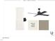 Bedroom two/three features a ceiling fan, paint color scheme and door with black hardware at 1000 Marilyn Dr, Raleigh, NC 27607