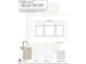 This final cabinet drawing displays the cabinet color, tops, floor tile, and shower wall tile of this bathroom at 155 Gaines Trl, Pittsboro, NC 27312