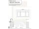 This final cabinet drawing displays the cabinet color, tops, floor tile, and shower wall tile of this bathroom at 155 Gaines Trl, Pittsboro, NC 27312