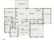 Main floor plan with owner's suite, study, kitchen, breakfast, Gathering and dining rooms plus garages at 155 Gaines Trl, Pittsboro, NC 27312