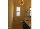 Light and bright powder room with marble vanity at 2518 Silas Peak Ln, Apex, NC 27523