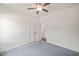 A bedroom featuring a ceiling fan, neutral walls and carpeted floor at 148 Harmony Trl, Broadway, NC 27505