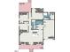 Detailed floor plan showcasing the layout of the bedrooms, kitchen, living area, and garage at 148 Harmony Trl, Broadway, NC 27505