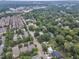 Overhead view of a serene residential area with diverse housing styles and ample green space at 918 N Blount St, Raleigh, NC 27604