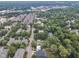 High-angle shot of a peaceful neighborhood featuring neatly arranged homes and verdant foliage at 918 N Blount St, Raleigh, NC 27604
