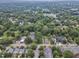 Expansive aerial capture of a leafy suburb with cozy homes and a vibrant canopy of trees at 918 N Blount St, Raleigh, NC 27604