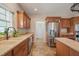 Bright kitchen with stainless steel appliances and lots of counter space at 2674 Stanton Hill Rd, Cameron, NC 28326
