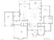 Detailed first floor plan layout showing room dimensions and features at 7621 Falls Creek Ln, Raleigh, NC 27614