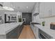 Open-concept kitchen featuring a large island, modern appliances, and ample counter space at 861 Wimbleton Dr, Raleigh, NC 27609