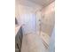 Modern bathroom featuring a glass enclosed shower, tile flooring, and a vanity at 457 Duncan Creek Rd # 141, Lillington, NC 27546