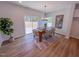 Cozy dining room with a modern table set, stylish decor, and sliding glass doors at 457 Duncan Creek Rd # 141, Lillington, NC 27546