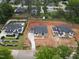 Aerial view of new construction homes, showcasing landscaping and expansive properties at 865 Wimbleton Dr, Raleigh, NC 27609