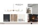 Gathering room details with built-in cabinets, wood floor, large format tile fireplace surround and square firebox at 865 Wimbleton Dr, Raleigh, NC 27609