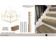 Trim and Stairs Selections including balusters, handrails, and tread tape lighting at 865 Wimbleton Dr, Raleigh, NC 27609