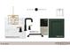 Modern bathroom design features white carrara marble countertop and matte black finishes at 708 Catawba St, Raleigh, NC 27609