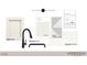 Modern laundry room design with white cabinets, matte black finishes, and stylish floor tiles at 708 Catawba St, Raleigh, NC 27609
